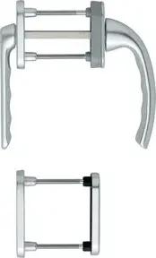 HOPPE FTT-Griffgarnitur PZ, Tôkyô 099KH/66N TS 63-68, N 12 ALU naturfarbig