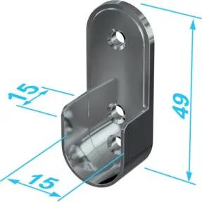 P&G Schrankrohr-Lager für Kleiderstange 30x15 mm vernickelt