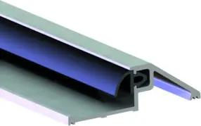 ELLEN Türanschlagschiene AKW 2 z. schrauben Alu silber,Br50 x H15 x L1000
