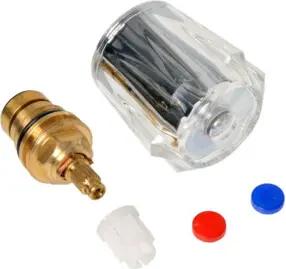 KIRCHHOFF Acrylgriff klar, 1/2", mit Oberteil, Markierung rot