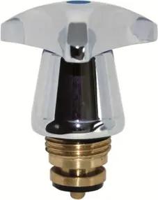 KIRCHHOFF Metall-Trecorngriff, Chrom, 1/2", mit Oberteil, Markierung blau