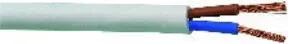 PVC-Schlauchleit. H03VV-F 2x0,75mm2, 25m-Ring,ws