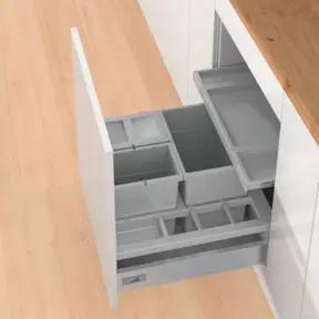 Hettich Küchen-Abfallsystem InsertFlex 600 9207642 KB 600mm Kunststoff grau matt