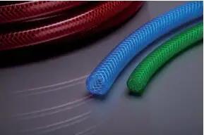 Gewebeschlauch PVC 81B mit Einlage 9x3mm 50m blau transparent APD