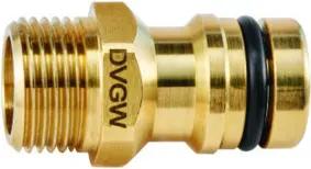 GEKA plus-Gerätestecker, Stecksystem, KTW, Messing, AG G3/4" Bl