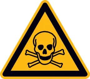 SafetyMarking Warnschild Folie SL 200 mm Warnung vor giftigen Stoffen