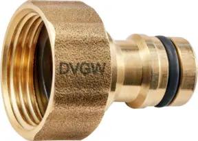 GEKA plus-Hahnstecker KTW, MS, IG G1",SB Messing, IG G1" SB