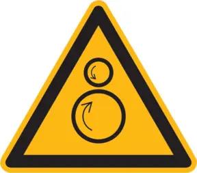 SafetyMarking Warnschild Folie SL 100 mm Warnung vor gegenläufigen Rollen