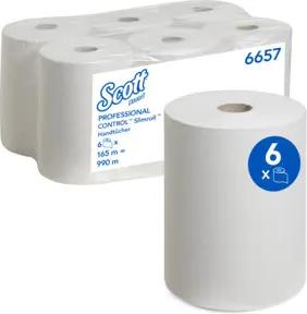 Scott gerollte Papierhandtücher Slimroll , weiß, 1-lagig