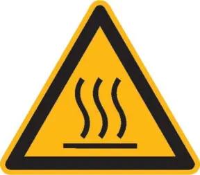 SafetyMarking Warnschild Folie SL 50 mm Warnung vor heißer Oberfläche 10 Stk.pro Bogen