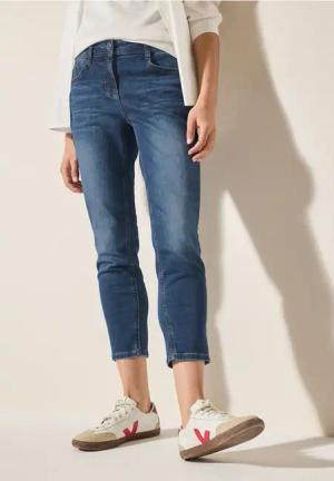 Cecil Damen Straight Leg 7/8 Jeans in Blau, Gr: 29