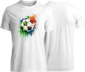 MyDesign24 T-Shirt Fussball print shirt Fußball T-Shirt in Ölfarben Regular Fit i475