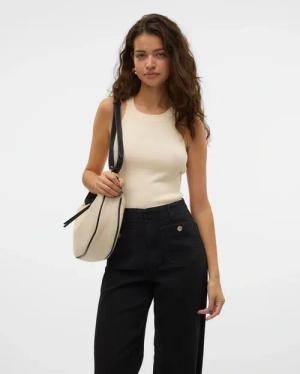 Vero Moda Stricktop "VMSABA RIB SL O-NECK TOP GA NOOS"