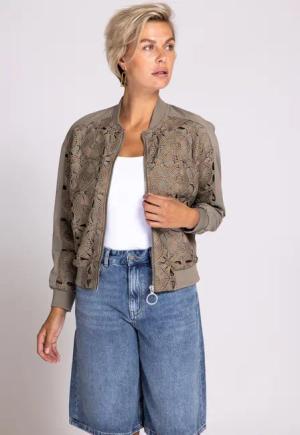 Zhrill Blouson "BELL", ohne Kapuze, mit gestrickter-gehäkelter Front