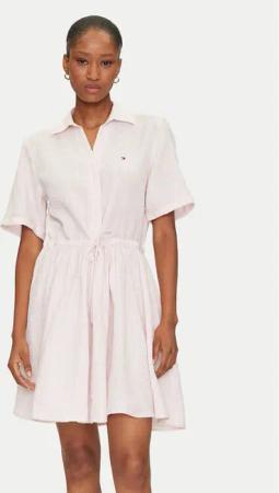 Tommy Hilfiger Hemdkleid Ess WW0WW44672 Rosa Regular Fit