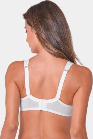 Bügelloser Soft-BH mit Spitze - weiß - Gr. 80 B von Goldner Fashion