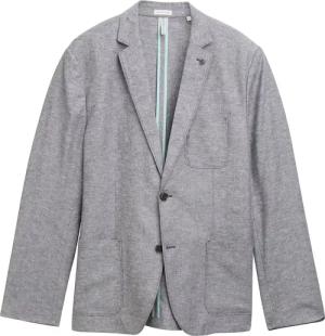 TOM TAILOR Herren Sakko mit Leinenanteil, grau, Uni, Gr. 50
