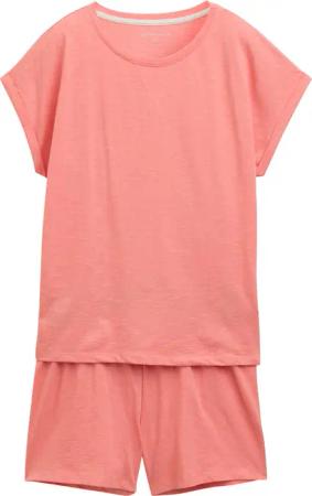 TOM TAILOR Damen Pyjama-Set mit Text-Print, rot, Print, Gr. XL/42
