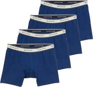 TOM TAILOR Herren Mittellange Boxer im 4er-Pack, blau, Uni, Gr. M/5