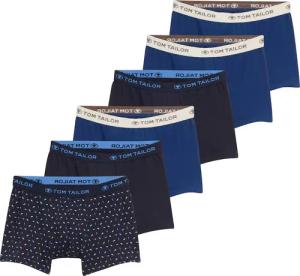 TOM TAILOR Herren Kurze Boxer im 6er-Pack, rot, Uni, Gr. S/4