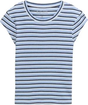TOM TAILOR Mädchen Ripp T-Shirt mit Streifenmuster, blau, Uni, Gr. 152
