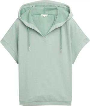TOM TAILOR Damen Hoodie Sweatshirt, grün, Uni, Gr. XXL
