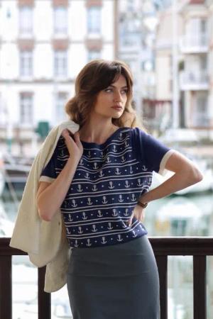 Nellie Anker Pullover in Marineblau