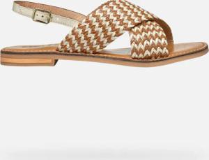 GEOX Schuhe Maddalusia C Dame Tabak/off-white