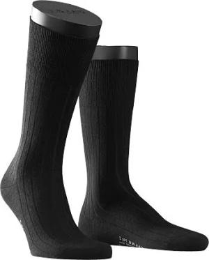 Falke Herren Socke schwarz Schur-Wolle unifarben