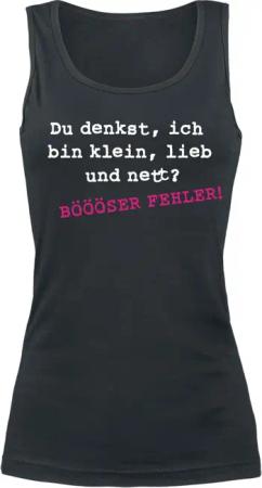 Sprüche Top - BÖÖÖSER FEHLER! - S bis XXL - für Damen - Größe XL - schwarz