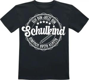 Sprüche T-Shirt für Kleinkinder - Ich bin jetzt ein Schulkind - für Mädchen & Jungen - schwarz
