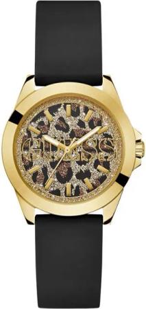 Guess Quarzuhr MENAGERIE GW0749L2, Armbanduhr, Damenuhr, Silikonarmband, Mineralglas, analog