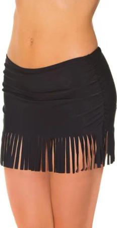 Aquarti Bikini-Hose Aquarti Damen Bikinihose mit Rock Seitliche Raffung