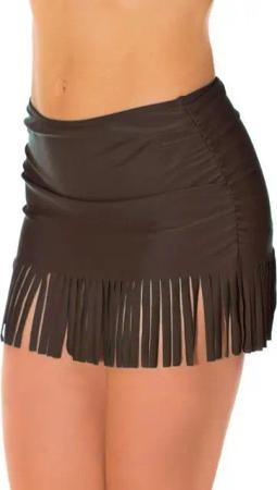 Aquarti Bikini-Hose Aquarti Damen Bikinihose mit Rock Seitliche Raffung