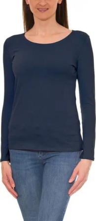 Alkato Longshirt Alkato Damen Langarm Shirt mit O-Ausschnitt