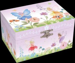 Musicboxworld Spieluhr Spieluhr - Schmuckschatulle mit Elfen und Blumen