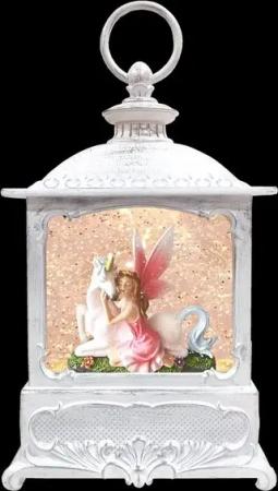 Musicboxworld Spieluhr Glitter Latern Unicorn & Elf