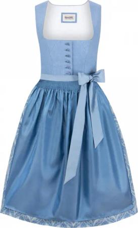 Dirndl Anke (blau, Gr. 40) von Stockerpoint Heimatgwand für Damen, 40% Leinen, 60 % Baumwolle