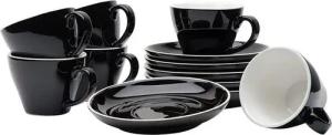 Gastro Spirit Espressotasse 12-teiliges Espressodoppio-Tassen Set 180 ml, Porzellan, 12-teiliges Set, 180 ml