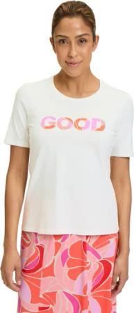 Betty Barclay Kurzarmshirt "Betty Barclay Basic Shirt mit Aufdruck", (1 tlg.), Glitzersteine