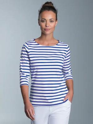 Trigema Longsleeve "TRIGEMA Dreiviertelarm Shirt mit Ringelmuster", (1 tlg.)