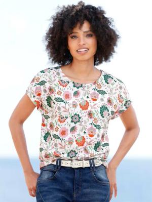 heine Kurzarmshirt "Druck-Shirt", (1 tlg.)