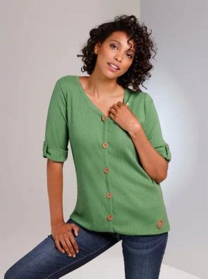 CREATION L PREMIUM Kurzarmshirt "Lyocell-Baumwoll-Shirt", (1 tlg.)