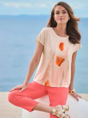 heine Kurzarmshirt "Druck-Shirt", (1 tlg.)