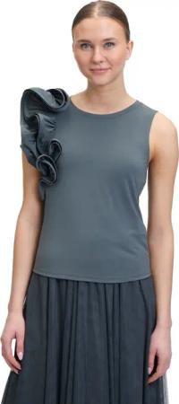 Vera Mont T-Shirt "Vera Mont Rüschenbluse mit Rundhalsausschnitt", (1 tlg.), Volant