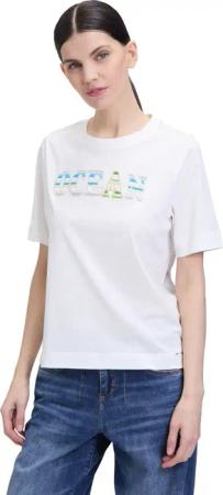Cartoon Kurzarmshirt "Cartoon Halbarm-Shirt mit Rundhalsausschnitt", (1 tlg.), Stickerei