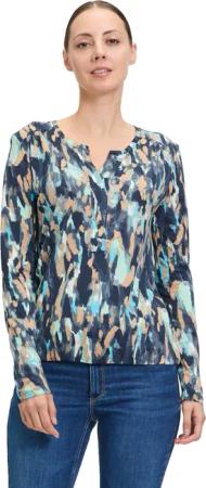 Betty&Co Kurzarmshirt "Betty & Co Blusenshirt mit Gummizug", (1 tlg.), Druck