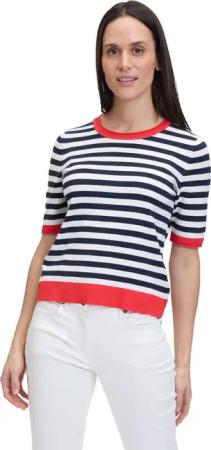 Betty Barclay Kurzarmshirt "Betty Barclay Basic-Pullover mit Streifen", (1 tlg.), Color Blocking