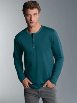 Trigema Longsleeve "TRIGEMA Langarmshirt mit Knopfleiste", (1 tlg.)
