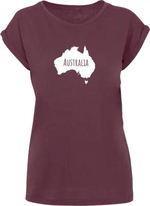 Merchcode T-Shirt "Merchcode Damen Ladies Australia X Extended Shoulder Tee", (1 tlg.)
